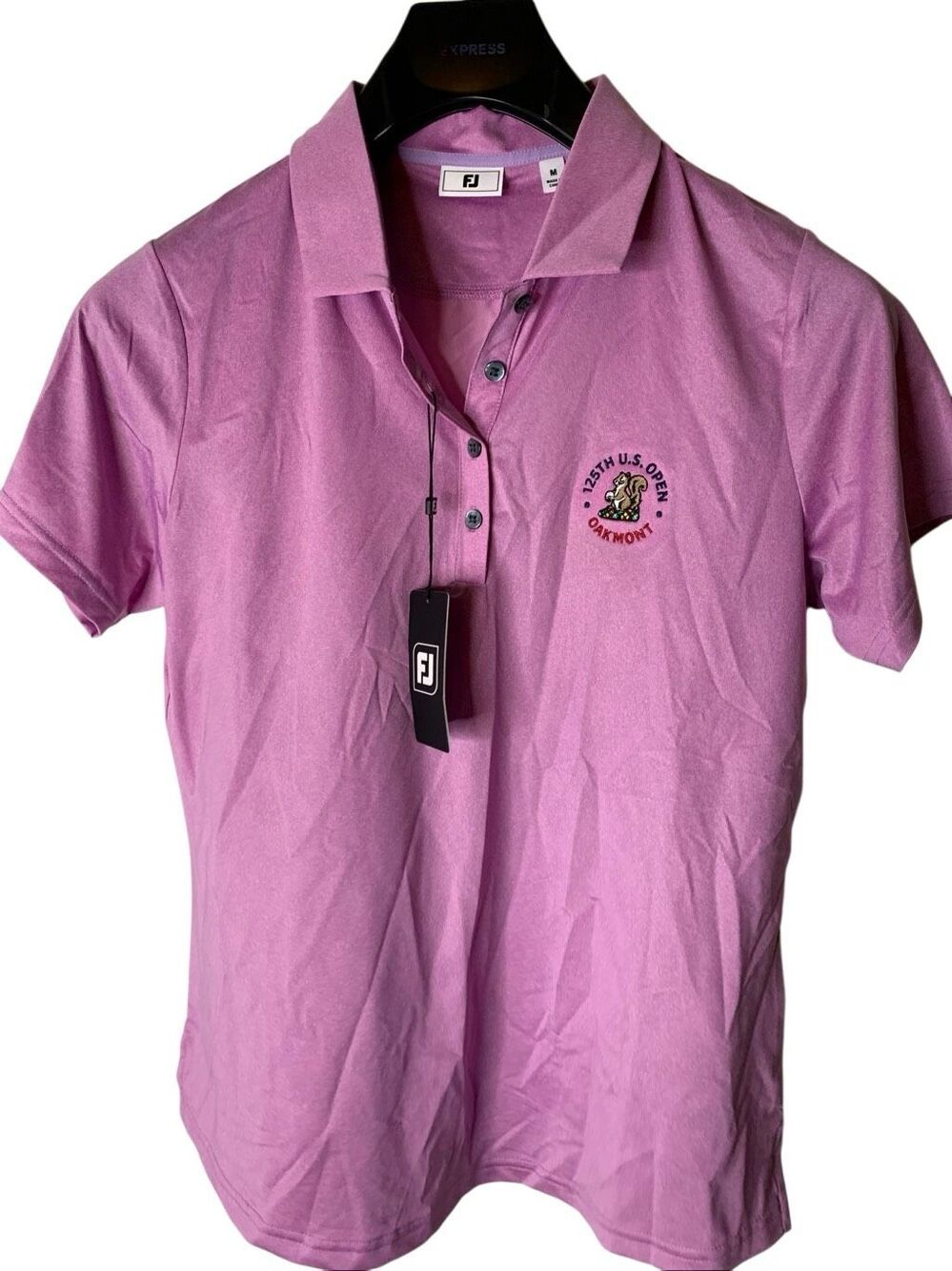 Footjoy 125th US Open Oakmont Schneider Downs polo lavender women's medium NWT